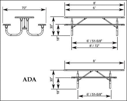 ADA Heavy Duty Picnic Table