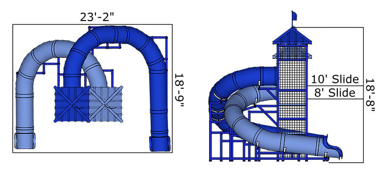 Lake Michigan Commercial Water Slide