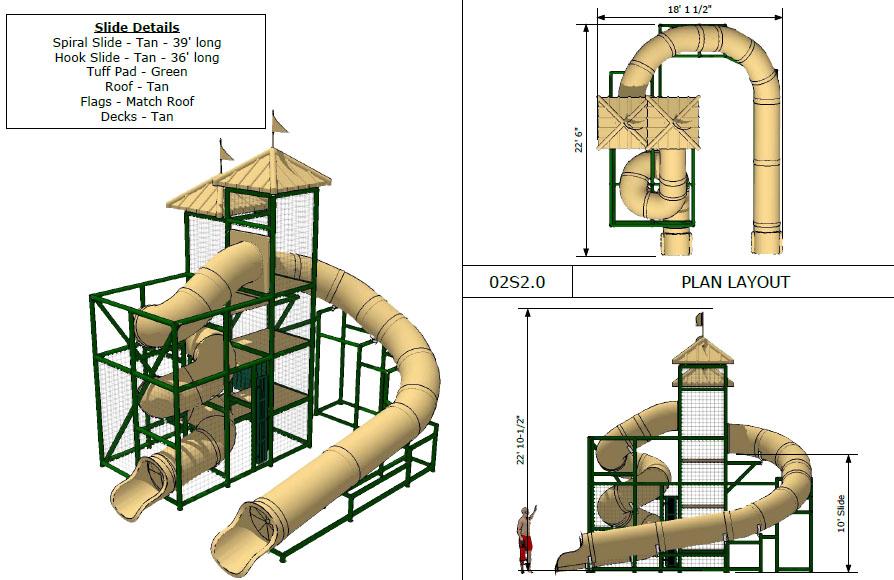 Mobile Bay Commercial Water Slide 