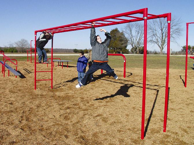 Challenge Ladder Fitness Course Section - Inclined