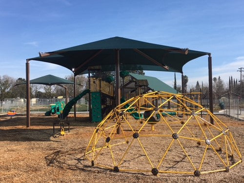 Single Post Pyramid Cantilever Shade Structure | WillyGoat Parks and Playgrounds