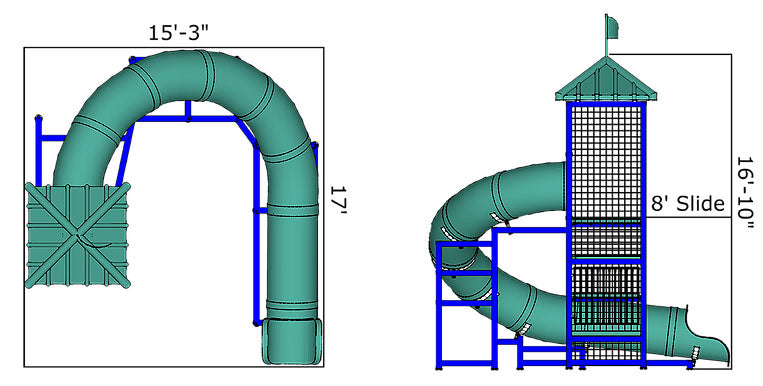 Commercial Water Slide 108