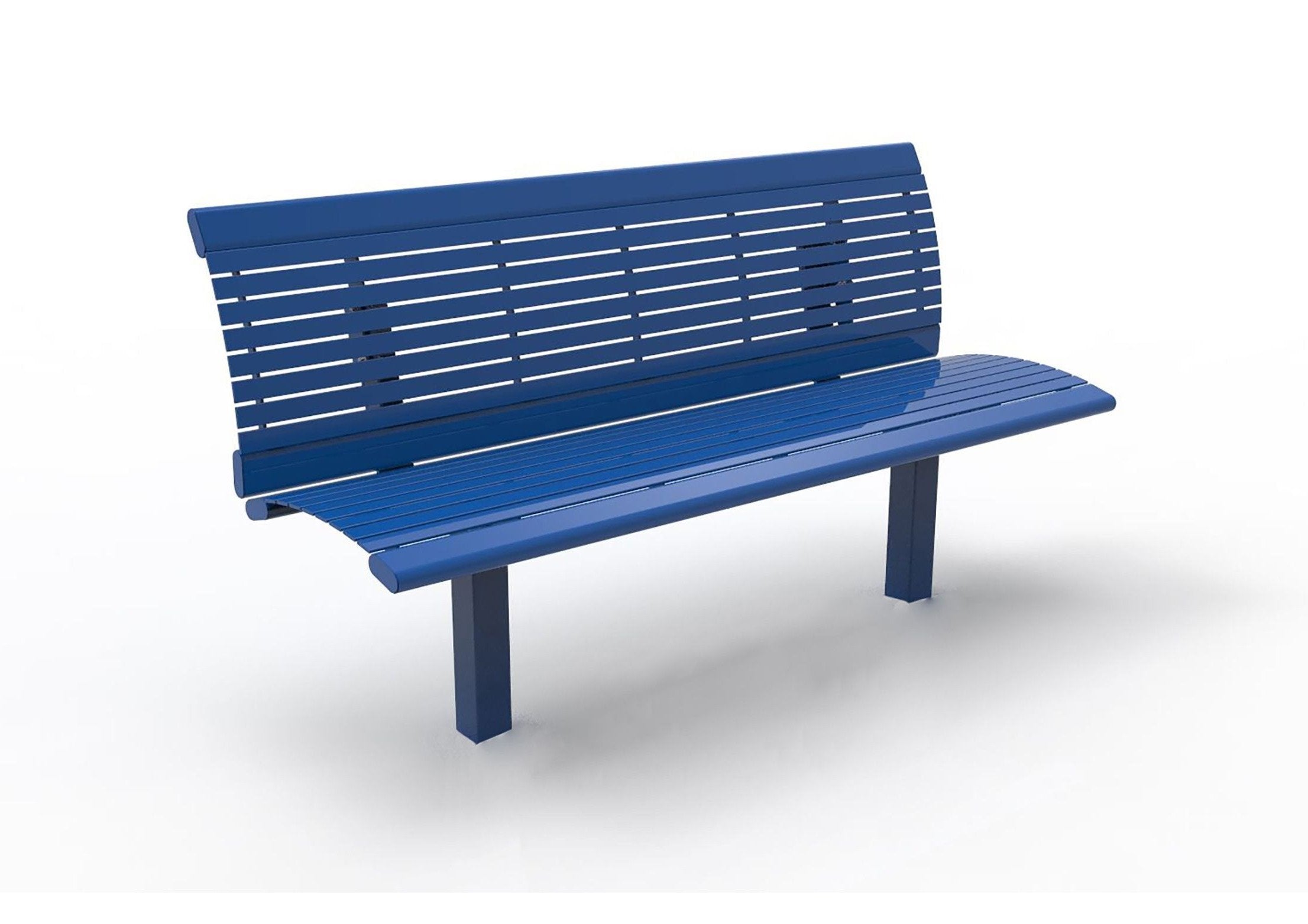 Richmond Steel Bench with Back | WillyGoat Playground & Park Equipment