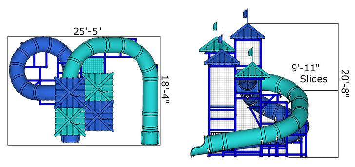 Commercial Water Slide 903 | WillyGoat Playground & Park Equipment