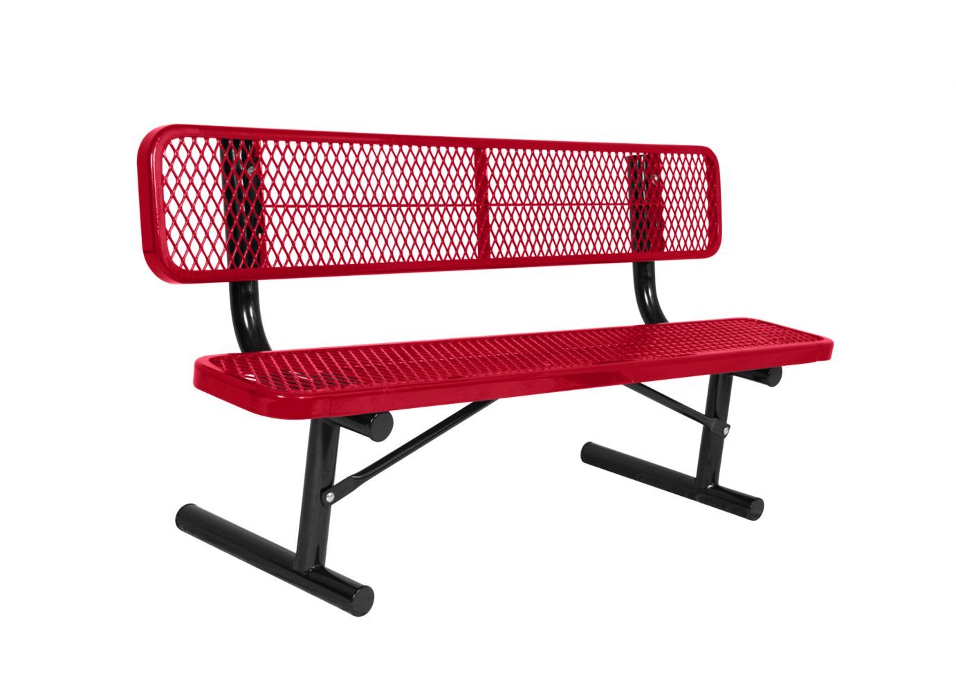 Extra Heavy-Duty Bench with Back | WillyGoat Playground & Park Equipment