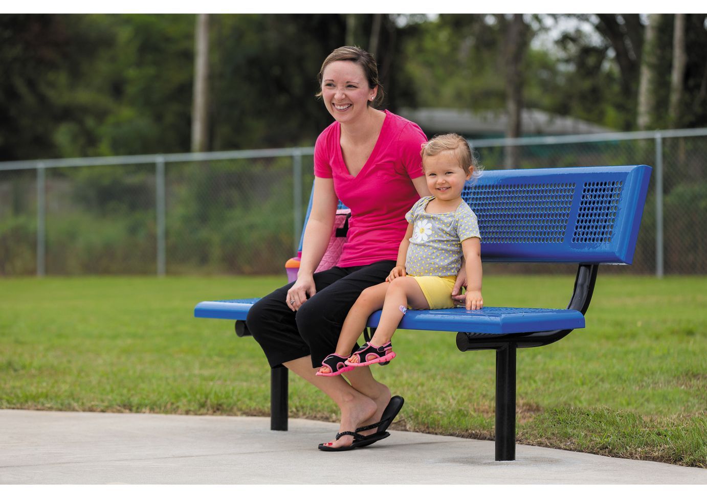 Extra Heavy-Duty Bench with Back | WillyGoat Playground & Park Equipment