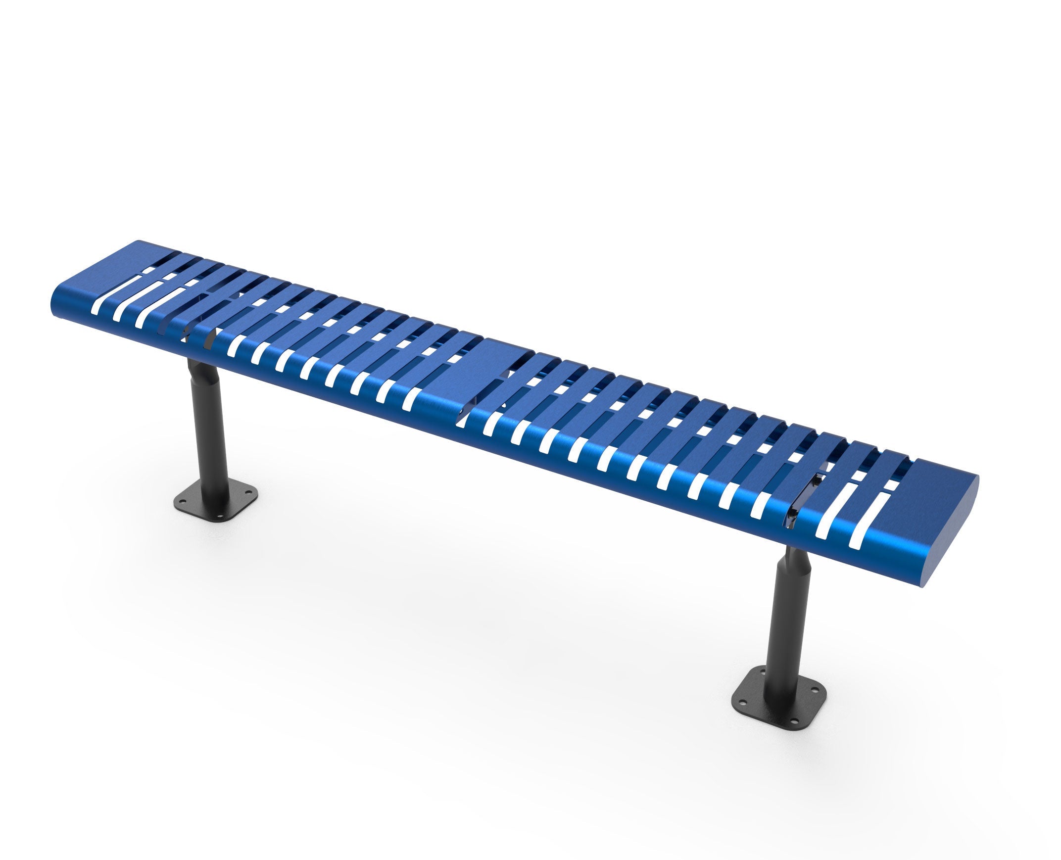 Horizontal Slat Bench without Back