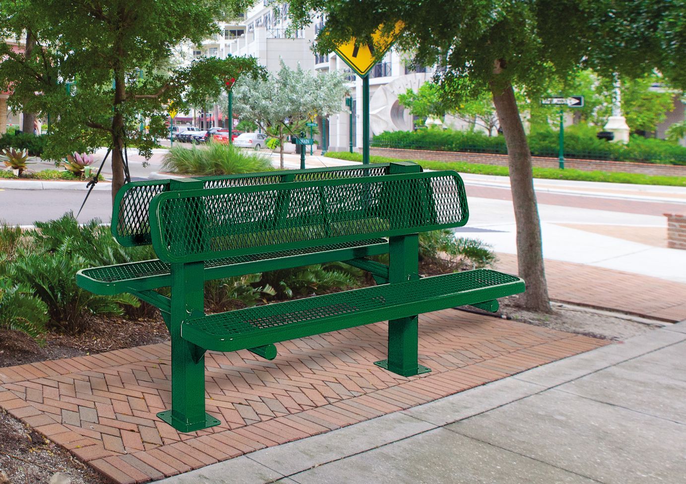 Double Sided Bollard Bench - 6 or 8 feet | WillyGoat Playground & Park Equipment