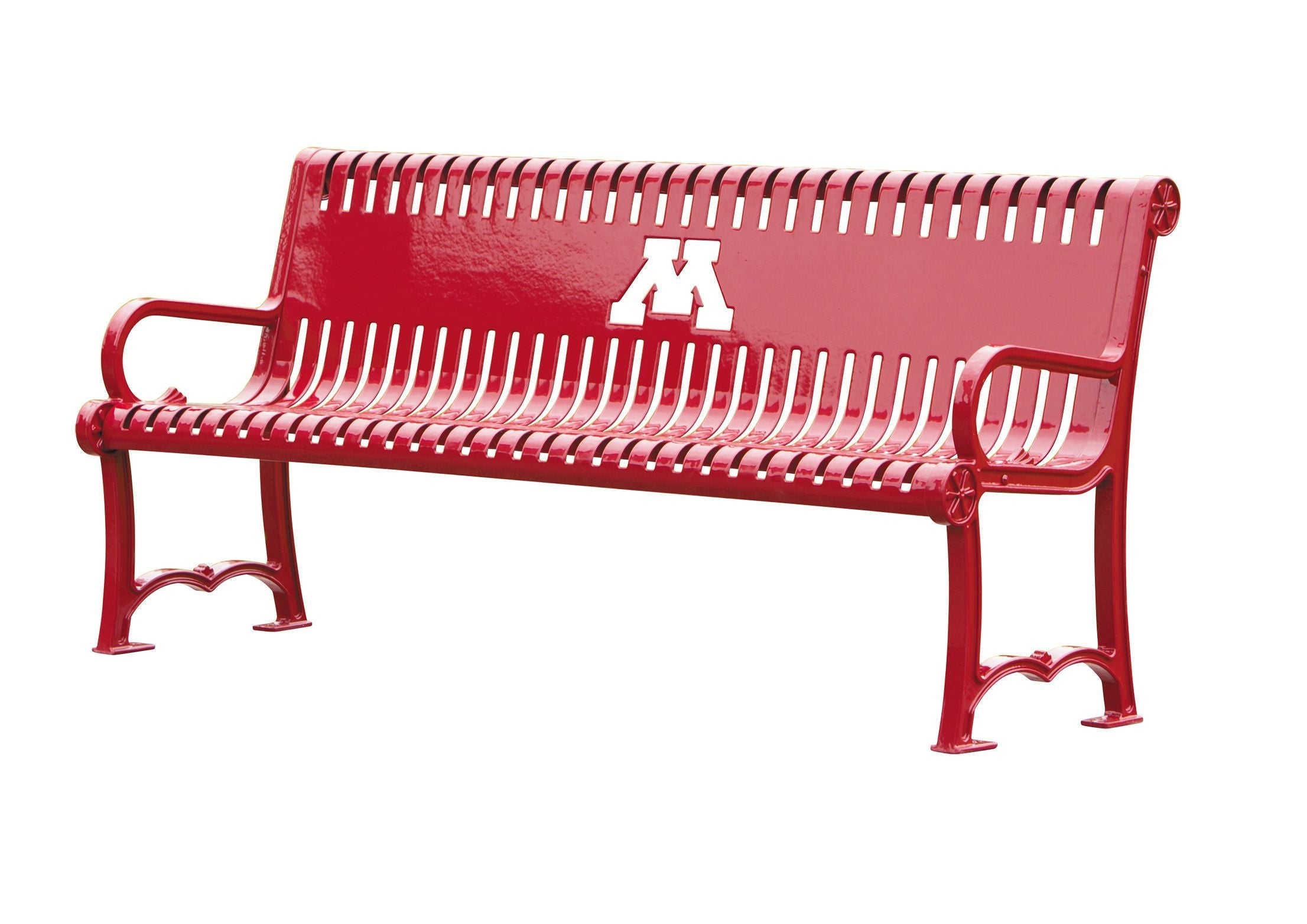 Charleston Slat Bench With Back | WillyGoat Playground & Park Equipment