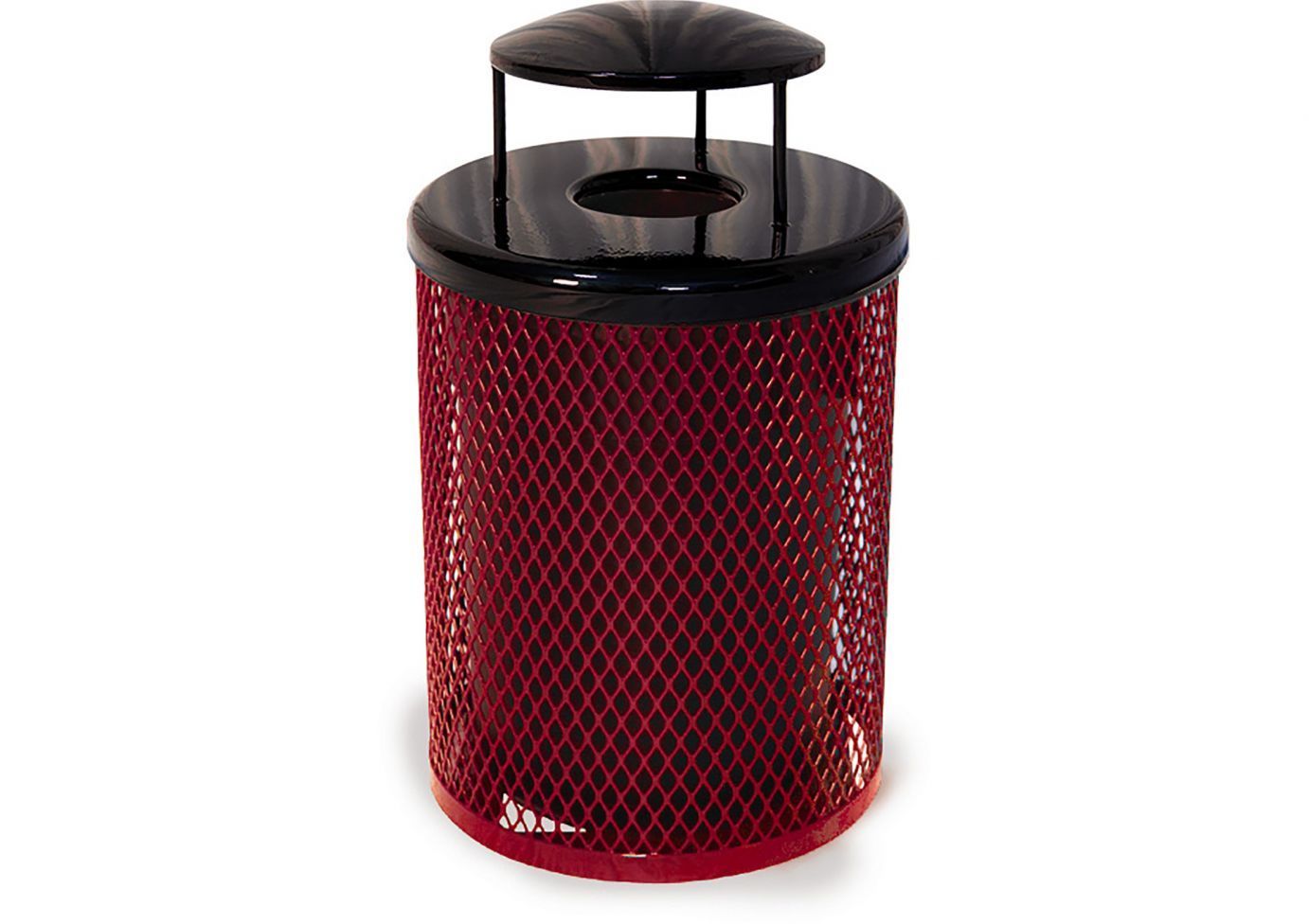 Diamond Trash Receptacle with Line (32 or 55 Gallon), Multiple Lid Options