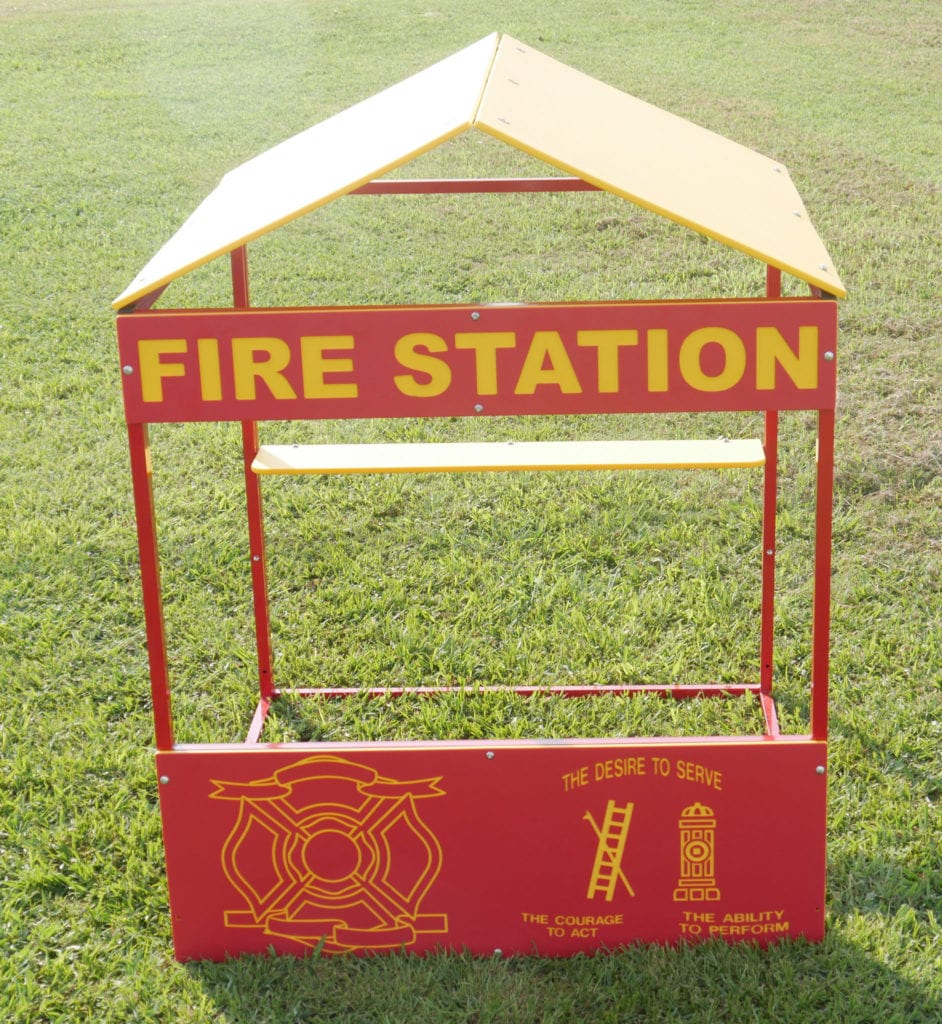 Fire Station Playhouse Stand Alone Commercial Play Event | WillyGoat Playground & Park Equipment