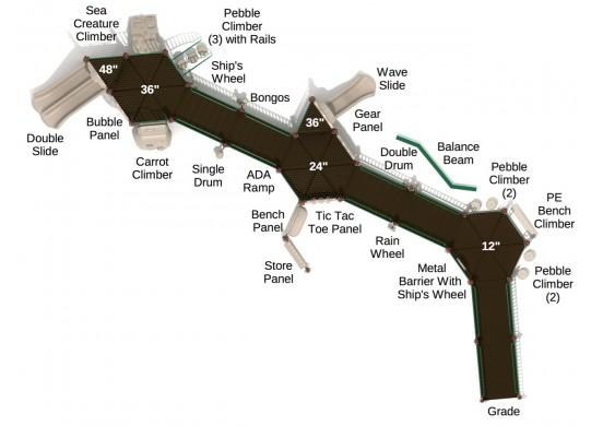 Mount Rainier Playground Top View With Parts