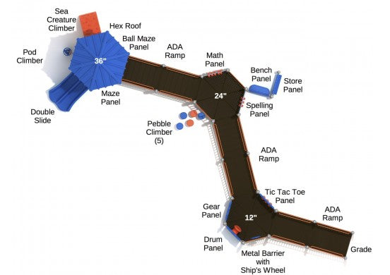 High Sierra Playground Top View With Parts