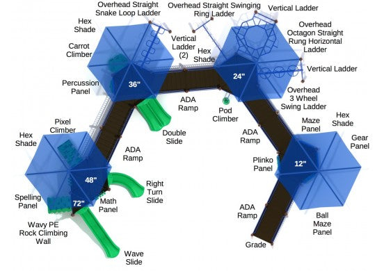 Turkey Trail Playground System Top View With Parts