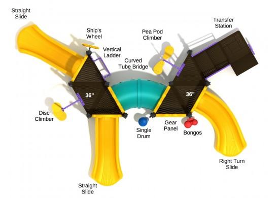 Ann Arbor Spark Playground Top View With Parts