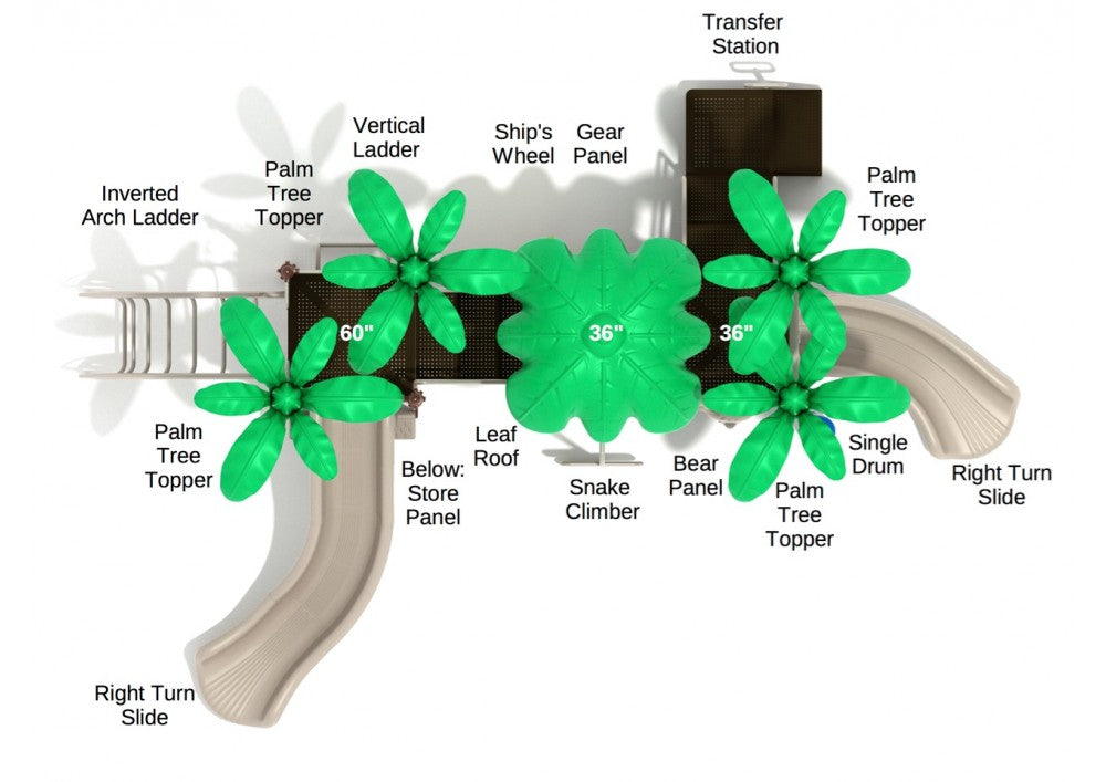 Rockville Playground Top View With Parts