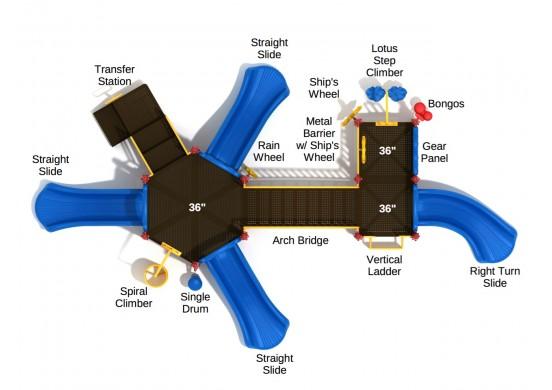 Eugene Spark Playground Top View With Parts