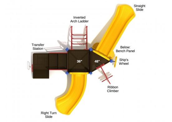 Ames Playground Top View With Parts