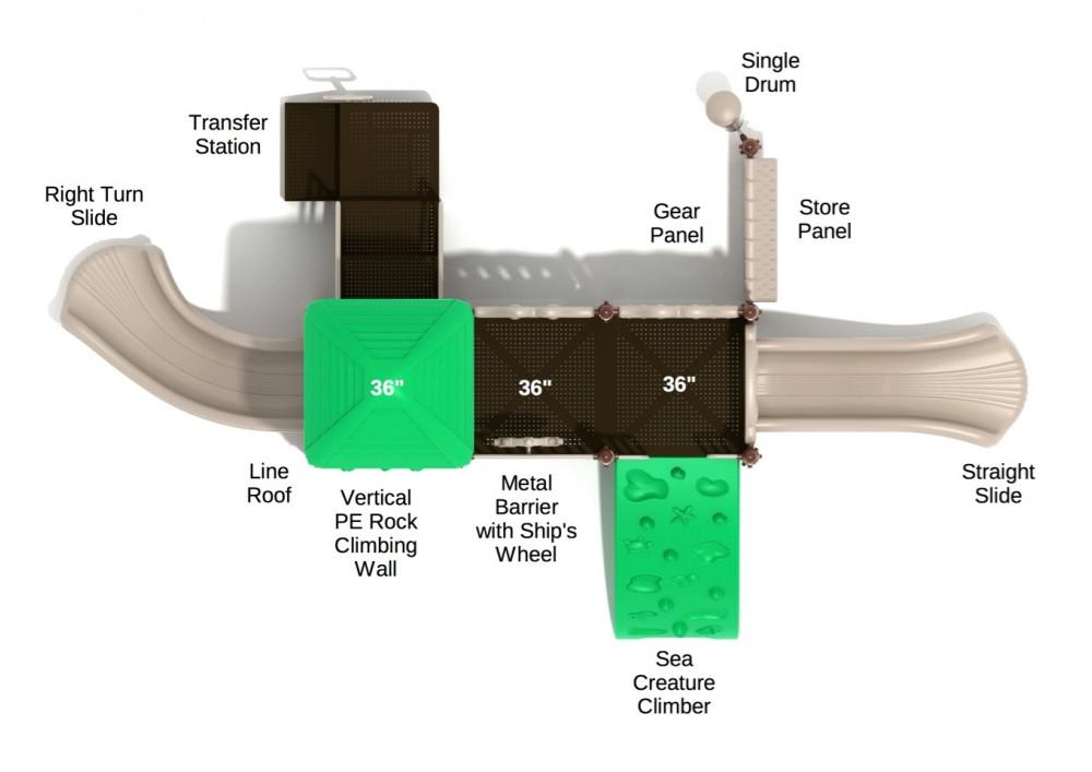 Chapel Hill Playground Top View With Parts