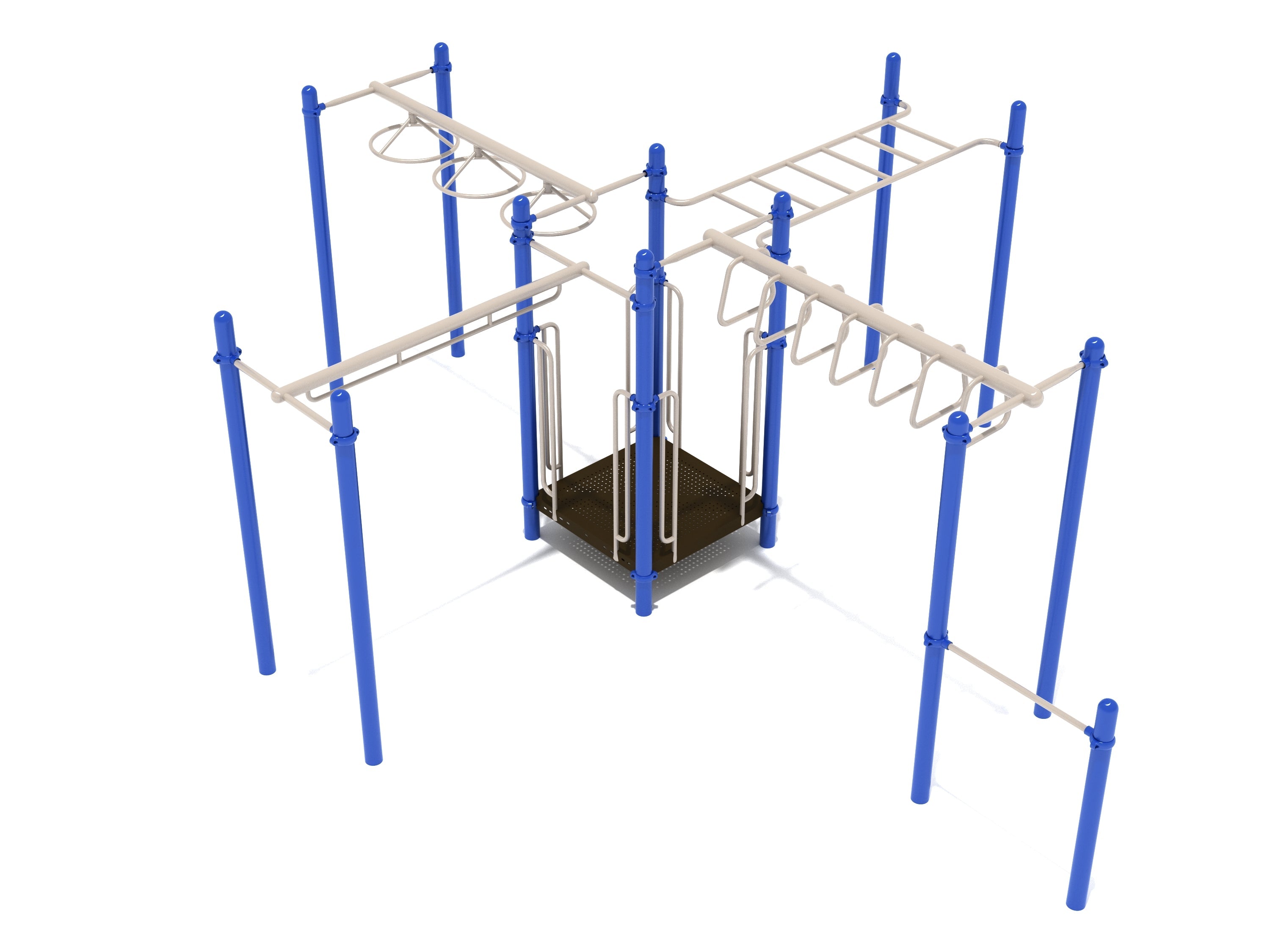 White Plains Fitness Course Playground Custom Colors