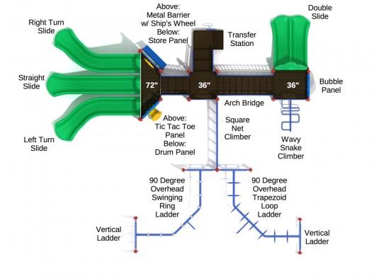 Manhattan Playground Top View With Parts