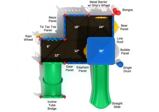 Stamford Playground Top View With Parts