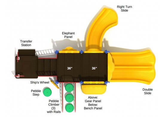 Orlando Playground Top View With Parts