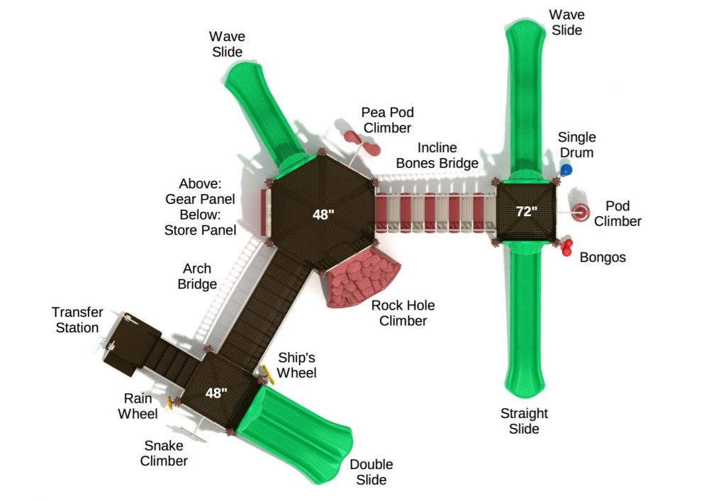 McKinley Playground Top View With Parts