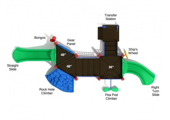 Blackburn Playground Top View With Parts