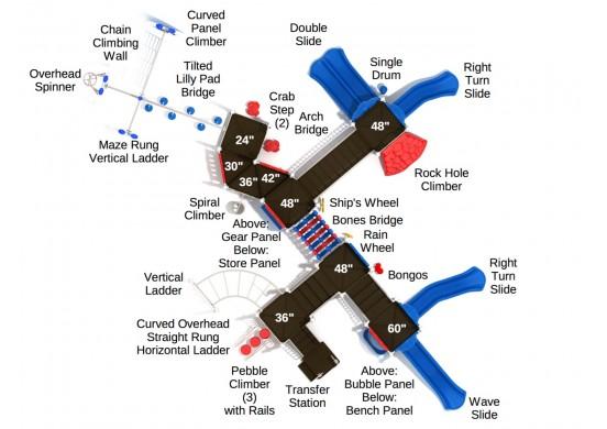 Hubbard Playground Top View With Parts