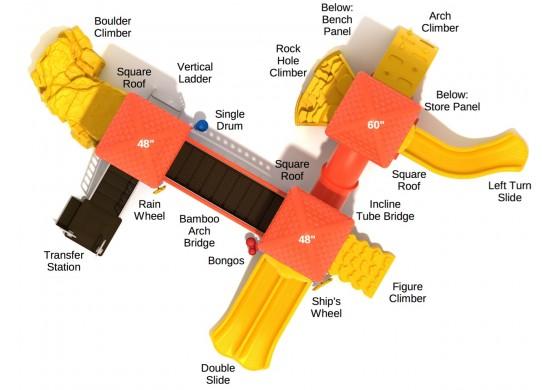 Evans Playground Top View With Parts