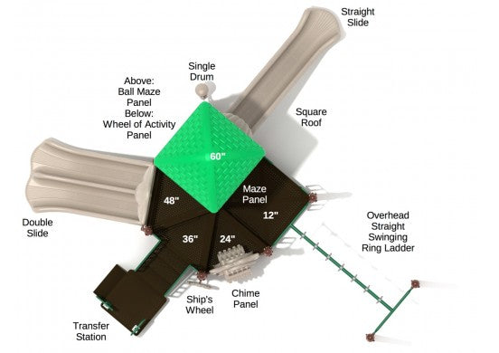 Founders Club Playground Top View With Parts