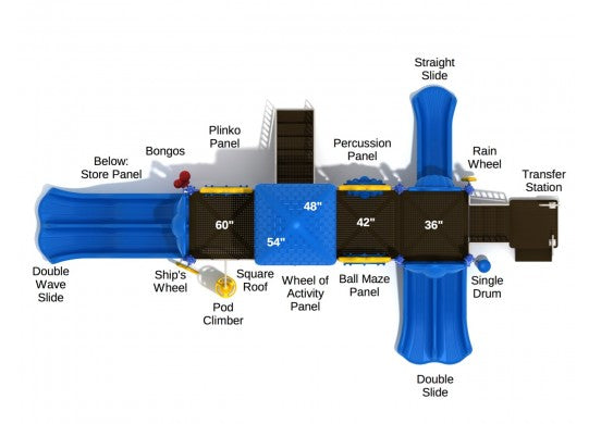 Copperleaf Court Playground Top View With Parts