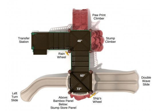 Kammy Koala Playground Top View With Parts