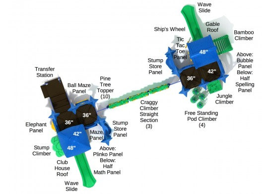 Finny Fish Playground Equipment Top View With Parts