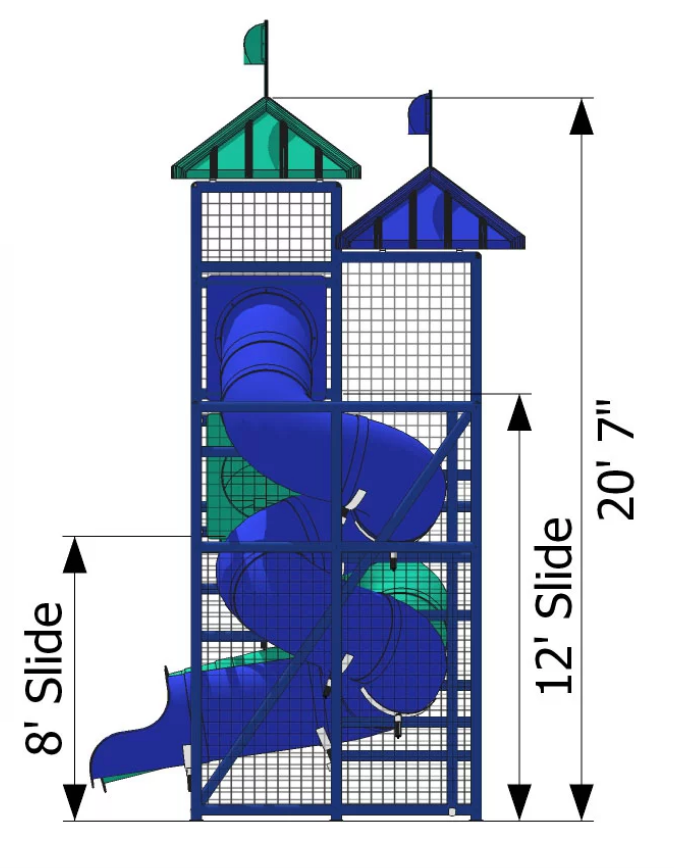 Commercial Water Slide 209 | Water slide for clubs