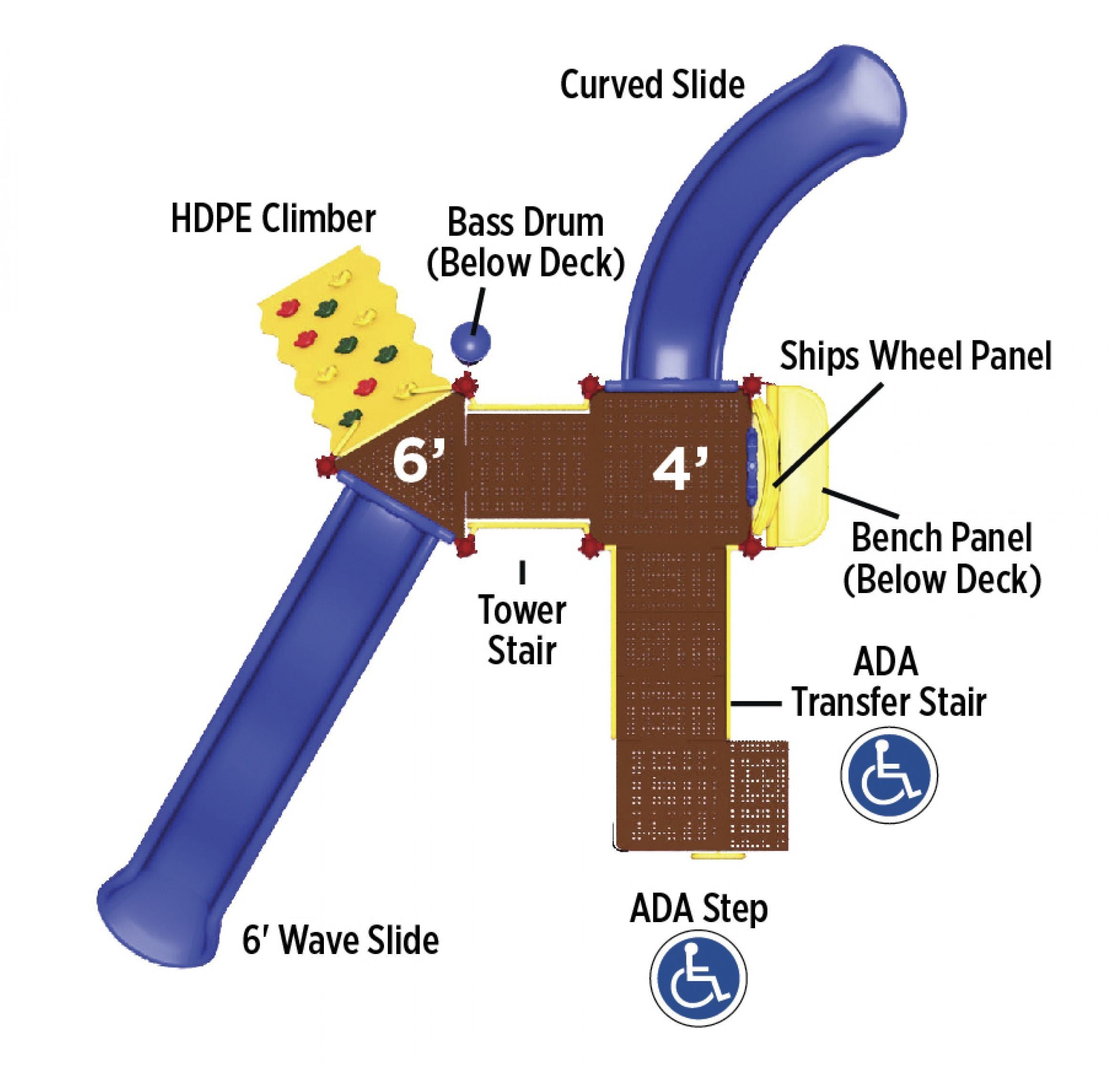 Timber Glen Playsystem - Natural or Playful Colors | WillyGoat Playground & Park Equipment