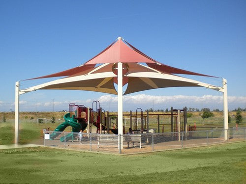 Super Span Multi-Level Multi-Panel Pyramid Shade Structure | WillyGoat Parks and Playgrounds