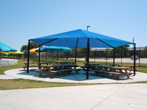 Hexagon Shade Structure with 6 Posts | WillyGoat Parks and Playgrounds