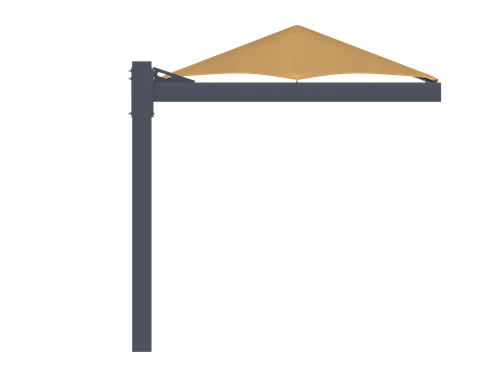 Full Cantilever Hip Roof Shade Structure with 10' Entry | WillyGoat.com