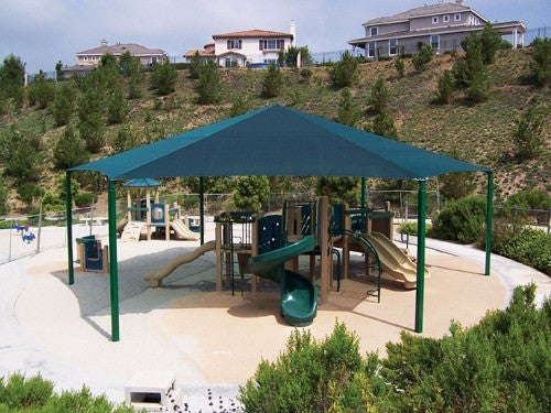 Hexagon Shade Structure with 6 Posts | WillyGoat Parks and Playgrounds