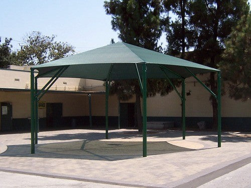 Hexagon Shade Structure with 6 Posts | WillyGoat Parks and Playgrounds