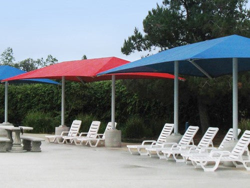 Hip Roof Shade Structure with 2 Posts | WillyGoat Parks and Playgrounds