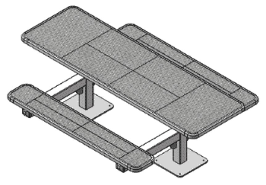 ADA Dual Pedestal Picnic Table