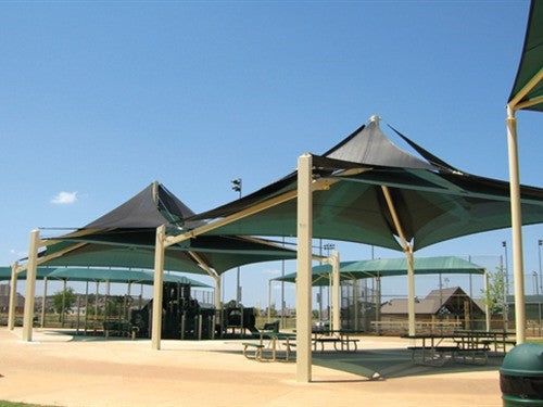 Super Span Multi-Level Multi-Panel Pyramid Shade Structure | WillyGoat Parks and Playgrounds